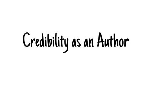 Credibility as an Author